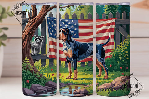 Patriotic Coonhound 20oz Tumbler Design Sublimation sassyprint 