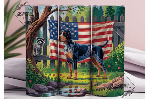 Patriotic Coonhound 20oz Tumbler Design Sublimation sassyprint 