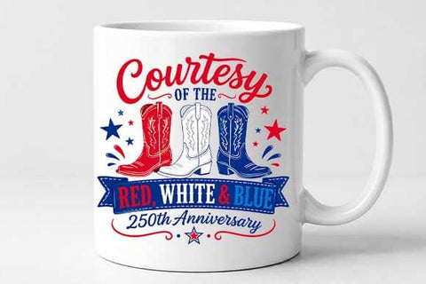 Patriotic Cowboy Boots PNG | America 250 Western Sublimation PNG SVG BillahCrafts 