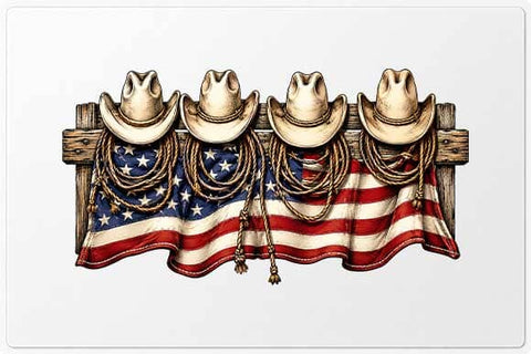 Patriotic Cowboy Hat PNG Western American Flag Sublimation PNG SVG BillahCrafts 