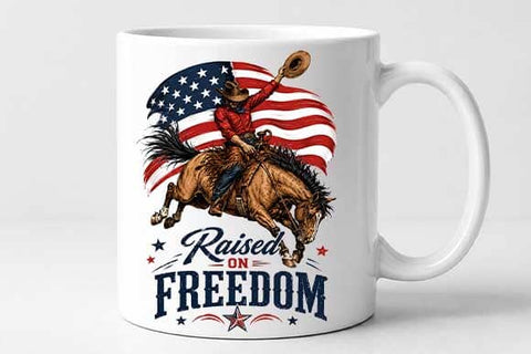 Patriotic Cowboy PNG | Western Freedom Sublimation Digital Download SVG BillahCrafts 
