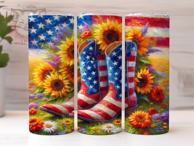 Patriotic Cowgirl American Flag Tumbler Wrap, Cowgirl Tumbler Wrap, Patriotic Cowgirl Design, 20oz Sublimation Art, Western Tumbler, USA Cowgirl Tumbler, Digital Tumbler PNG Sublimation Lara' s Designs 