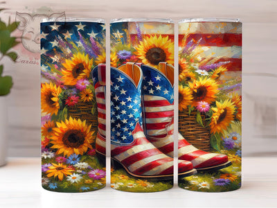 Patriotic Cowgirl American Flag Tumbler Wrap, Cowgirl Tumbler Wrap, Patriotic Cowgirl Design, 20oz Sublimation Art, Western Tumbler, USA Cowgirl Tumbler, Digital Tumbler PNG Sublimation Lara' s Designs 