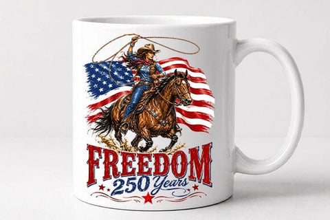 Patriotic Cowgirl PNG Freedom Western American Flag Sublimation PNG SVG BillahCrafts 