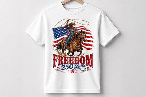 Patriotic Cowgirl PNG Freedom Western American Flag Sublimation PNG SVG BillahCrafts 
