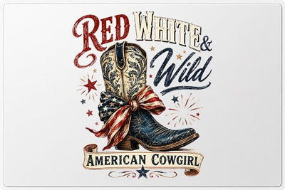 Patriotic Cowgirl PNG Red White and Wild Western Sublimation Design SVG BillahCrafts 