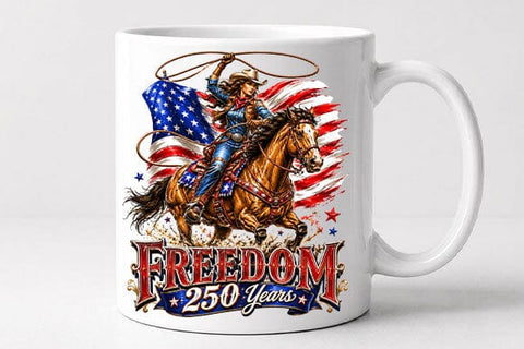 Patriotic Cowgirl Riding Horse PNG Western Freedom Sublimation PNG SVG BillahCrafts 