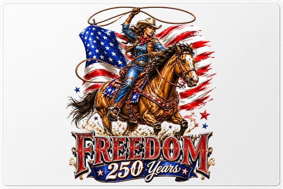 Patriotic Cowgirl Riding Horse PNG Western Freedom Sublimation PNG SVG BillahCrafts 