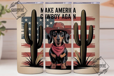 Patriotic Dachshund 20oz Tumbler Wrap Sublimation sassyprint 