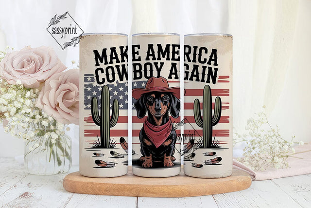 Patriotic Dachshund 20oz Tumbler Wrap Sublimation sassyprint 