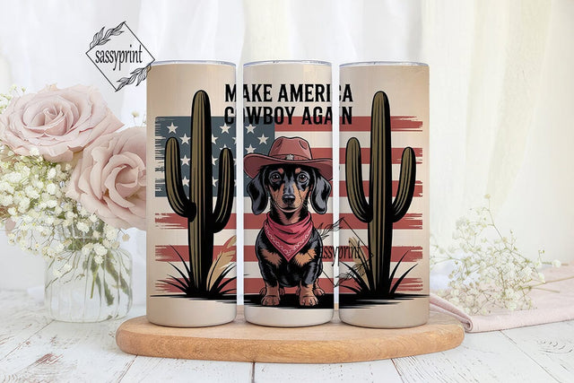 Patriotic Dachshund 20oz Tumbler Wrap Sublimation sassyprint 