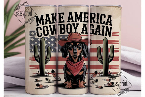 Patriotic Dachshund 20oz Tumbler Wrap Sublimation sassyprint 