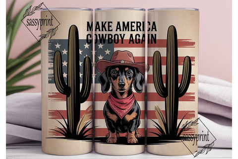 Patriotic Dachshund 20oz Tumbler Wrap Sublimation sassyprint 