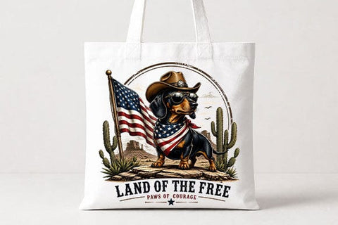 Patriotic Dachshund PNG American Flag Cowboy Dog Digital Download SVG BillahCrafts 