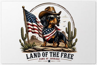 Patriotic Dachshund PNG American Flag Cowboy Dog Digital Download SVG BillahCrafts 