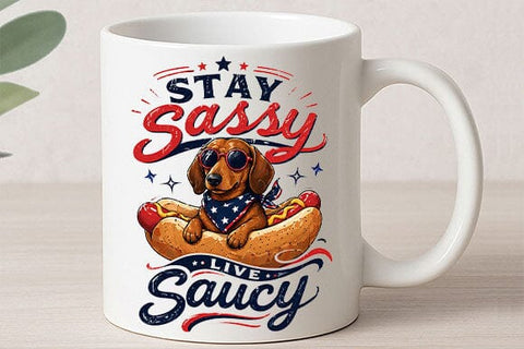 Patriotic Dachshund PNG Funny Dog Sublimation Design Digital Download SVG BillahCrafts 
