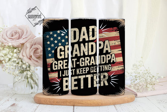 Patriotic Dad Grandpa Tumbler Wrap Sublimation sassyprint 