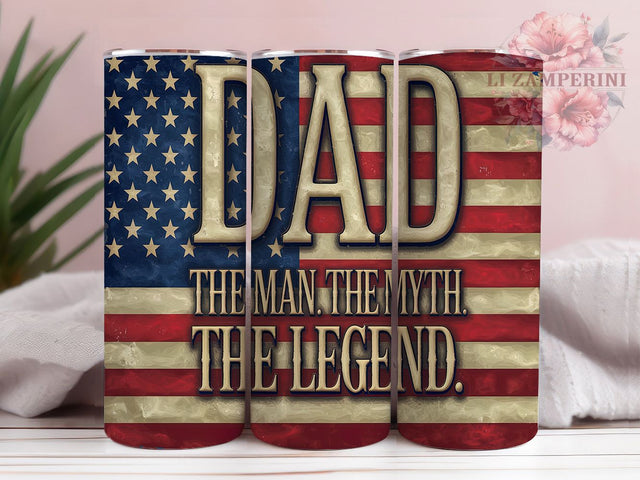 Patriotic Dad Legend Tumbler Wrap, The Man The Myth The Legend Cup, Patriotic Dad Tumbler, American Flag Dad Gift, 20oz Father’s Day Tumbler, USA Flag Sublimation PNG Sublimation Li Zamperini 
