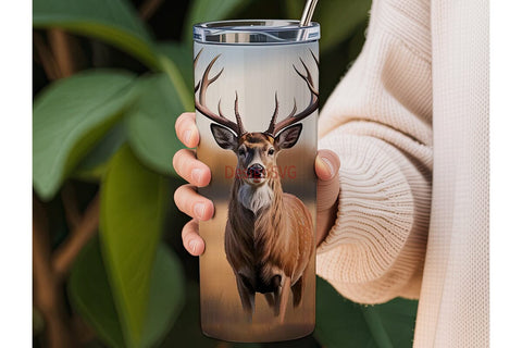 Patriotic Deer 20oz Tumbler Wrap Sublimation DesignSVG 