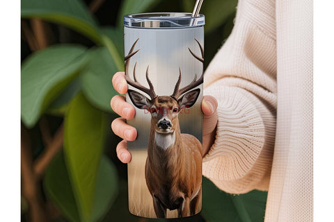 Patriotic Deer 20oz Tumbler Wrap Sublimation DesignSVG 
