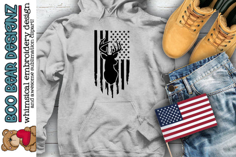 Patriotic Deer Clipart Sublimation Boo Bear Designz 