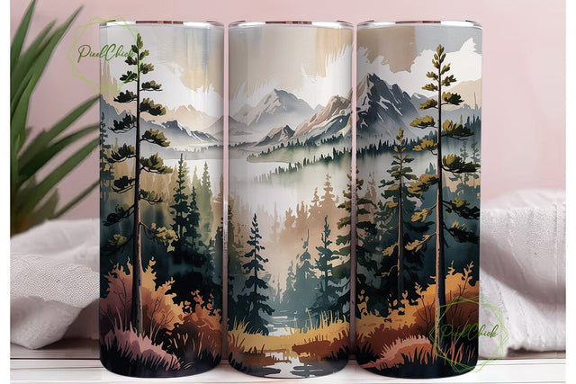 Patriotic Deer Flag 20oz Tumbler Wrap Sublimation PixelChick 