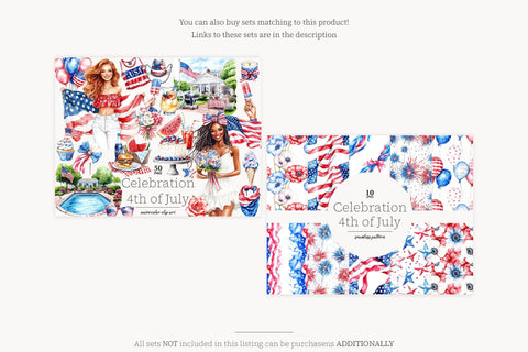 Patriotic Digital Paper | 4th of July Seamless Pattern Digital Pattern GlamArtZhanna 