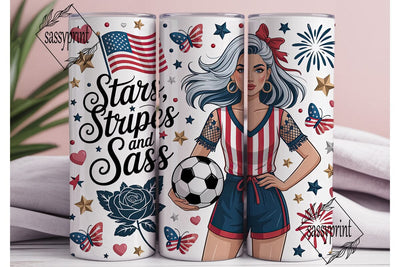 Patriotic Diva 20oz Tumbler Wrap Sublimation sassyprint 