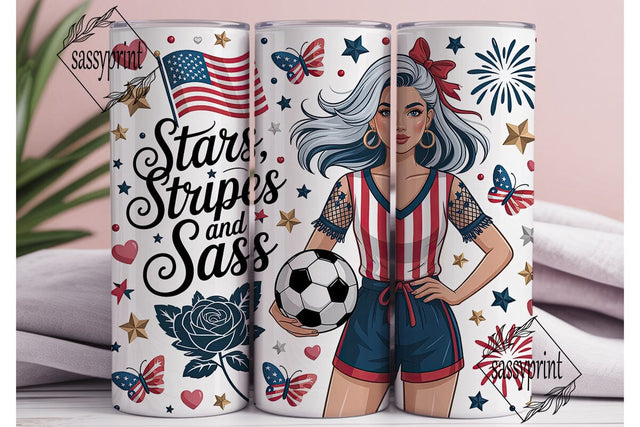 Patriotic Diva 20oz Tumbler Wrap Sublimation sassyprint 