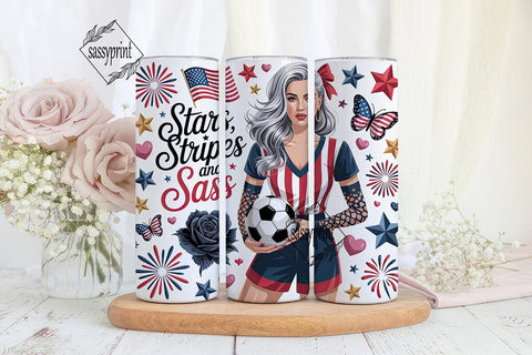 Patriotic Diva 20oz Tumbler Wrap Sublimation sassyprint 