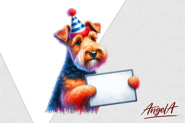 Patriotic dog clipart / funny dog clipart / Welsh terrier Sublimation Angelina Semenova 