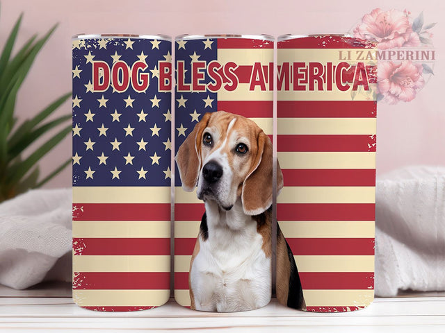 Patriotic Dog Lover USA Tumbler, Dog Tumbler, USA Tumbler, American Flag Tumbler, Dog Lover Tumbler, 20oz Sublimation Wrap, 4th Of July Tumbler Sublimation Li Zamperini 