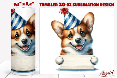 Patriotic Dog tumbler sublimation / funny Corgi tumbler PNG Sublimation Angelina Semenova 