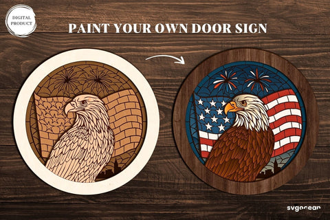 Patriotic Door Sign Bundle SVG SvgOcean 