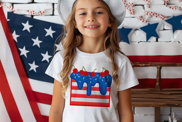 Patriotic Drip Cake Applique Embroidery Embroidery/Applique DESIGNS Risa Rocks It 