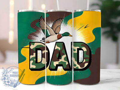 Patriotic Duck Dad 20oz Tumbler, USA Flag Wrap, Sublimation Gift, Patriotic Mug, 20oz Tumbler Design, Mallard Duck Graphic, Patriotic Dad Theme Sublimation ToriDesigns 
