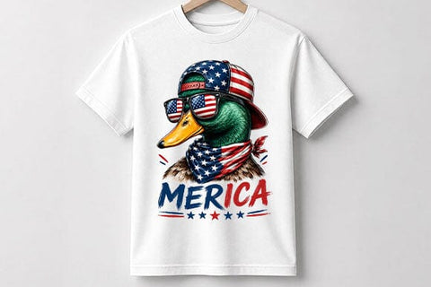 Patriotic Duck PNG Funny Merica American Flag Digital Download SVG BillahCrafts 