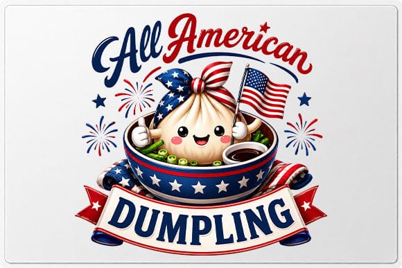Patriotic Dumpling PNG Cute Food Sublimation Design Digital Download SVG BillahCrafts 