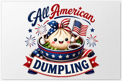 Patriotic Dumpling PNG Cute Food Sublimation Design Digital Download SVG BillahCrafts 