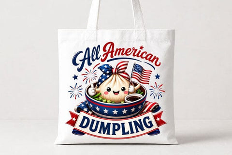Patriotic Dumpling PNG Cute Food Sublimation Design Digital Download SVG BillahCrafts 