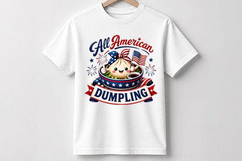 Patriotic Dumpling PNG Cute Food Sublimation Design Digital Download SVG BillahCrafts 