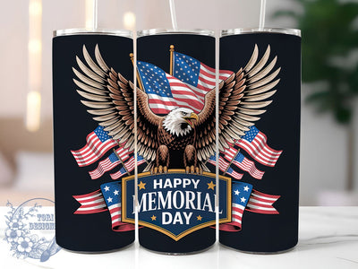 Patriotic Eagle 20oz Tumbler, Fierce Patriotic Art, Sublimation Tumbler Wrap, 20oz Tumbler, American Flag Theme, Honor And Remember Gift, Independence Day Tribute Sublimation ToriDesigns 