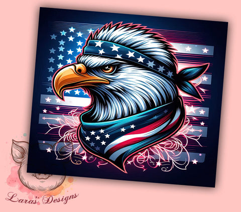 Patriotic Eagle 20oz Tumbler Png, Straight & Tapered Tumbler Png, 4th Of July Tumbler Png, Digital Download PNG Sublimation Lara' s Designs 
