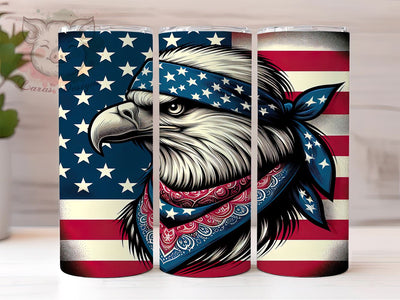Patriotic Eagle 20oz Tumbler Png, Straight & Tapered Tumbler Png, 4th of July Tumbler Png, Digital Download PNG Sublimation Lara' s Designs 