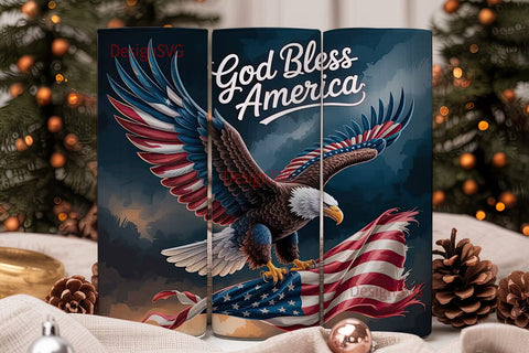 Patriotic Eagle 20oz Tumbler Wrap Sublimation DesignSVG 