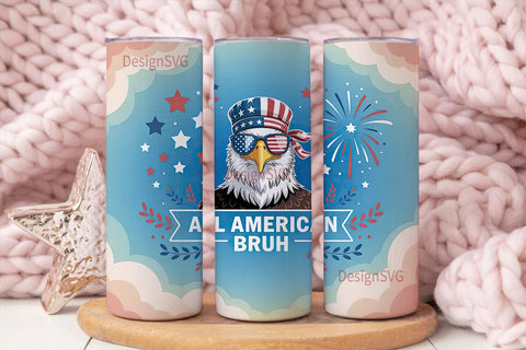 Patriotic Eagle 20oz Tumbler Wrap Sublimation DesignSVG 