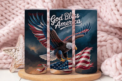 Patriotic Eagle 20oz Tumbler Wrap Sublimation DesignSVG 