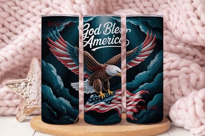 Patriotic Eagle 20oz Tumbler Wrap Sublimation DesignSVG 