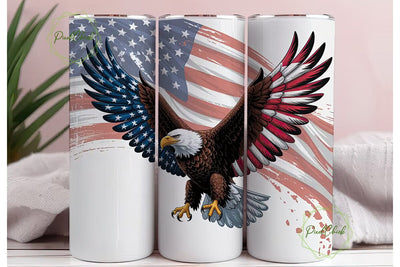 Patriotic Eagle 20oz Tumbler Wrap Sublimation PixelChick 