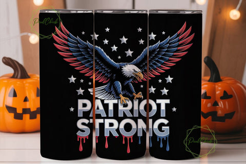 Patriotic Eagle 20oz Tumbler Wrap Sublimation PixelChick 